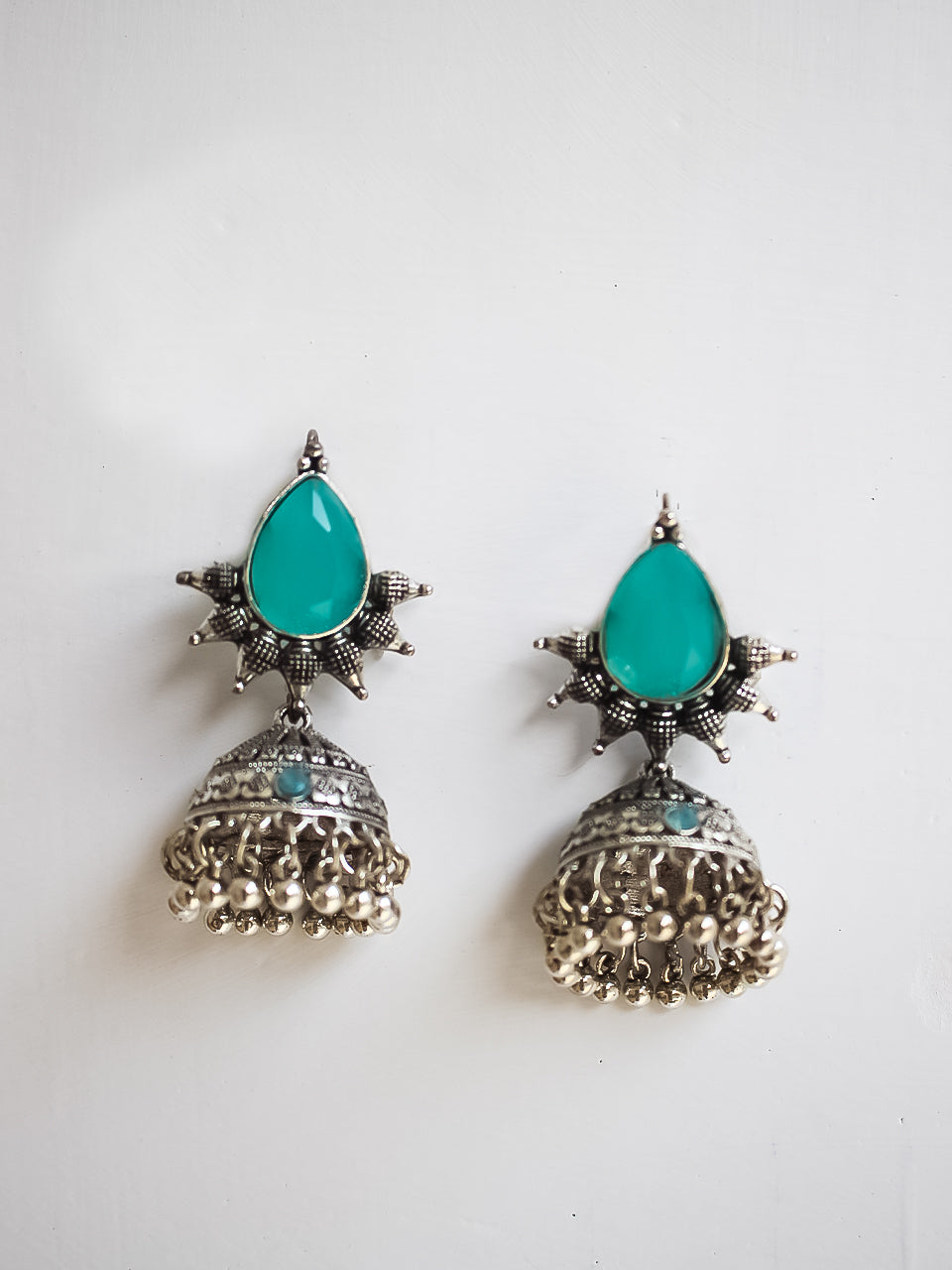 Antique Silver Jhumka