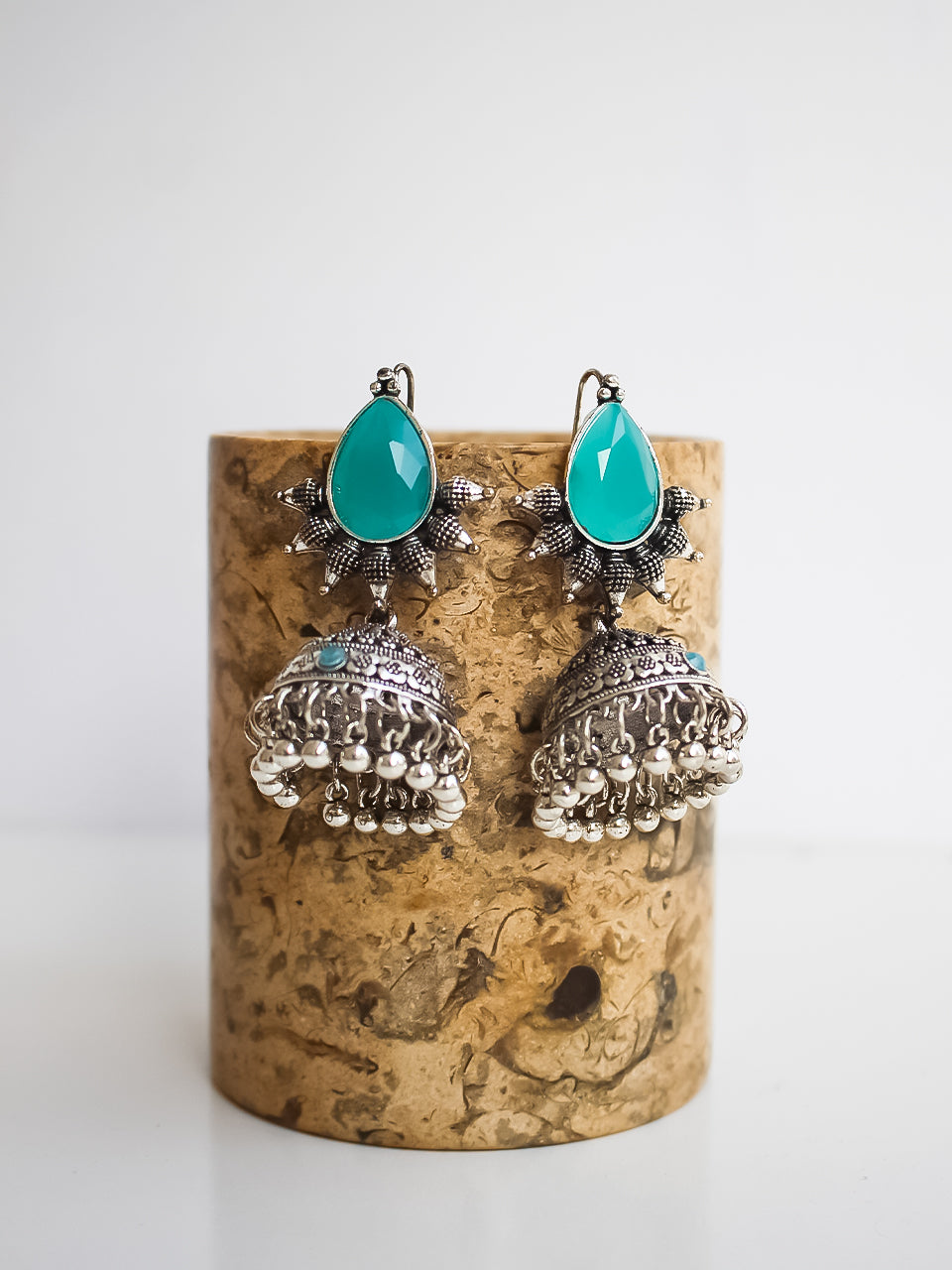 Antique Silver Jhumka