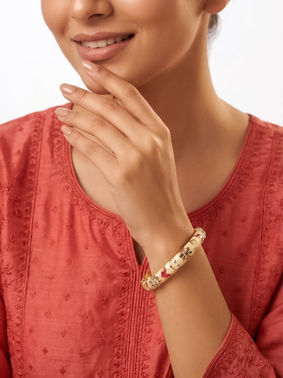 Crimson Hearts Bangle