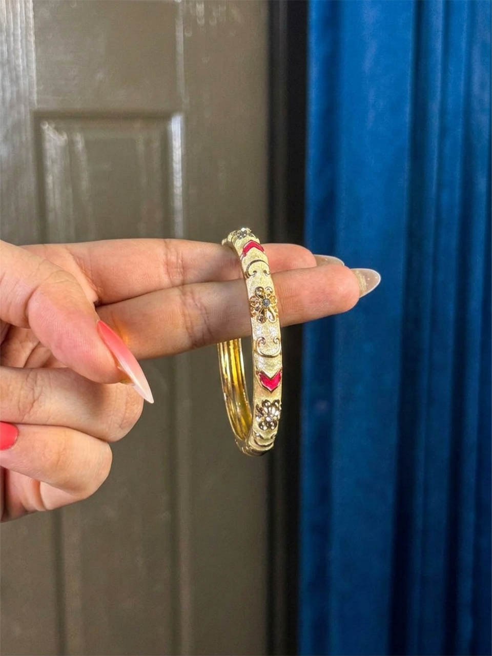Crimson Hearts Bangle