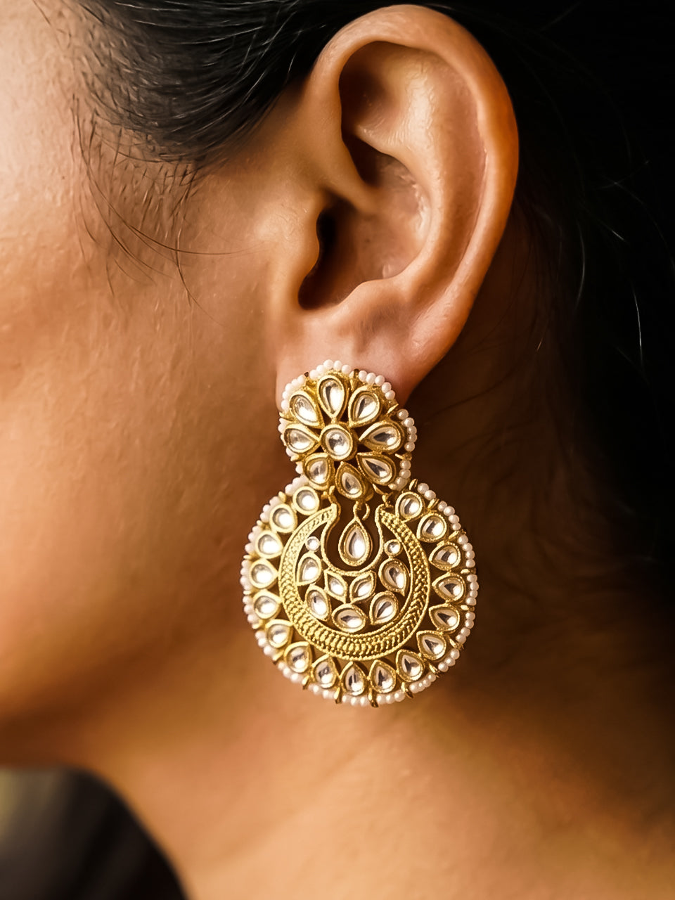 Kundan Chandbali Earring